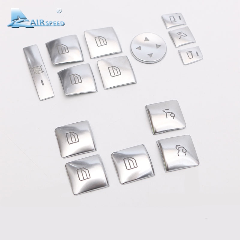 Airspeed Car Seat Adjust Button Cover Sticker For Mercedes Benz A B C E Class W204 W212 Gla X156 