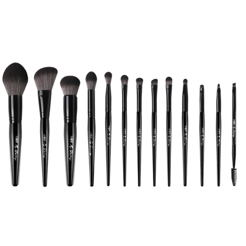 Juego de brochas de maquillaje de gama alta 13 Uds brocha para base y polvos sombra de ojos pincel de labios cepillo de base plana Kit de herramientas cosméticas de