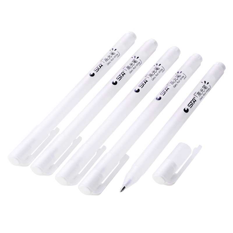 White Color Art Marker Gelly Roll White Pen Liner Basic Art Marker Drawing Paint Marker Highlighter