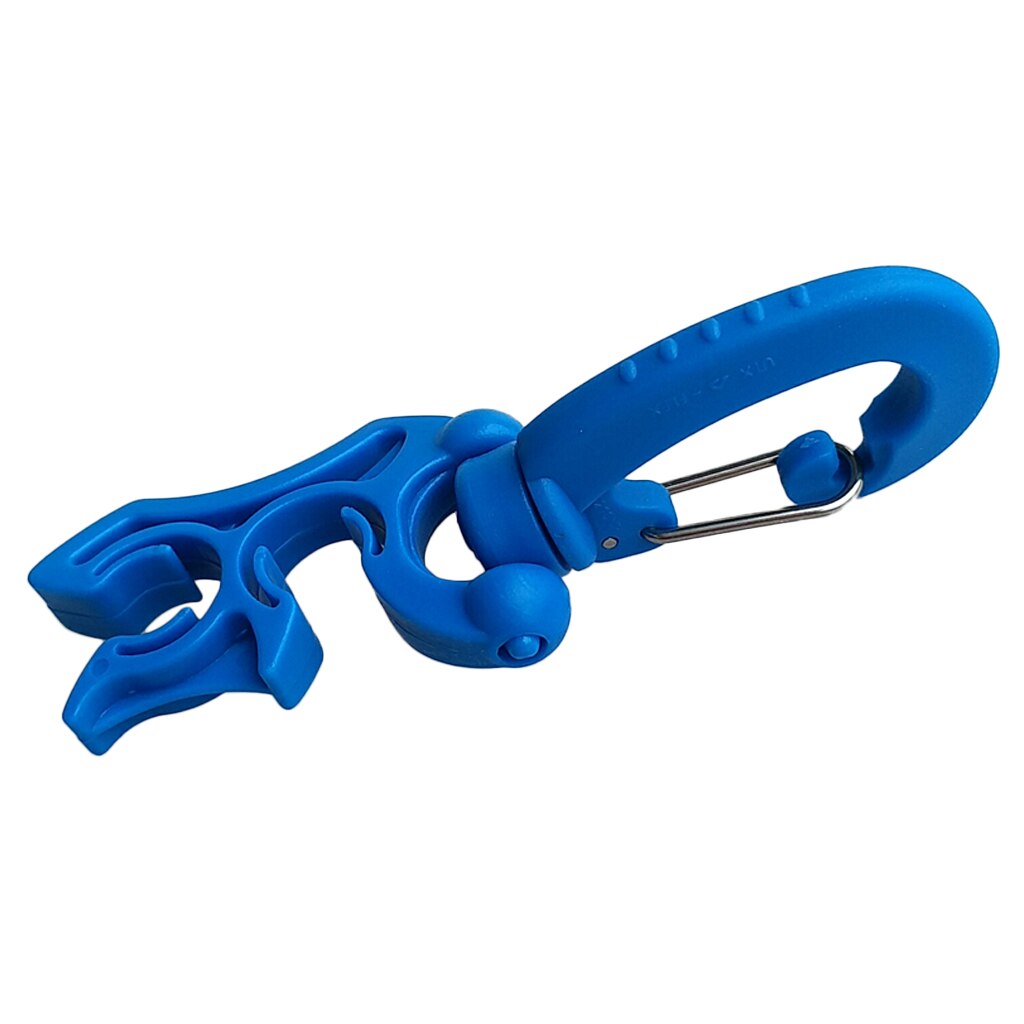 Kompakt slangeholder holder m/snap klip til undervands dykkerdykker pvc 316 rustfrit stål folde og roterbar