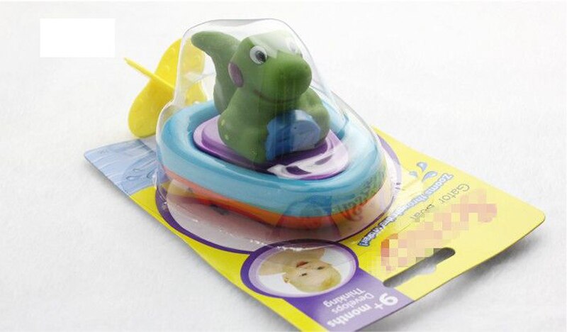 Top Pull line boat bath toy baby backguy Play in water clockwork baby toy swim water toys children Wound-up Doll: Light Yellow