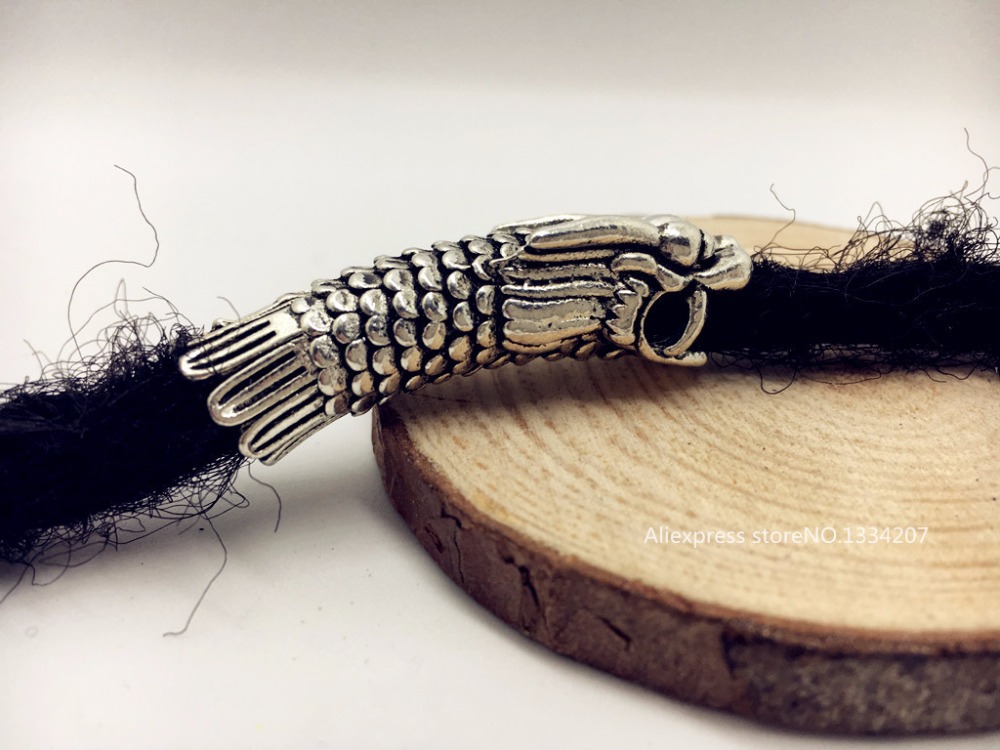 5 stk / mye norse viking drage hår flette frykt skjegg rasta dreadlock perler ringetone rør ca 7.5mm skrog til hår tilbehør