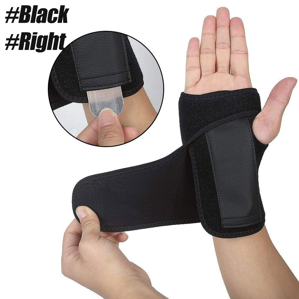 Carpaal tunnelpolsbrace met metalen spalk voor dames en heren, verstelbare polssteunstabilisator voor handtendinitis, artritis: YELLOW