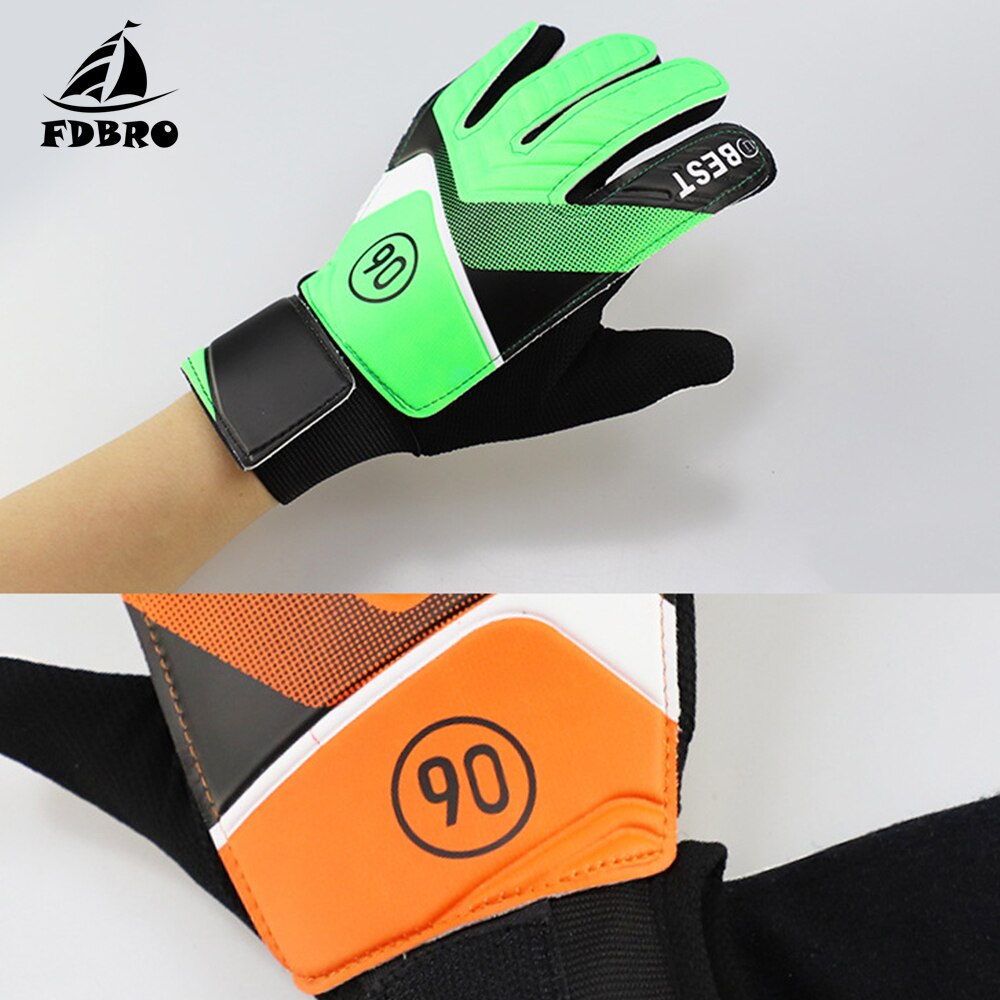 Fdbro 1 par fullfingerhandskar barn tonåringar anti slip händer wrap för fotboll målvakt halksäkra andas fotbollshandskar