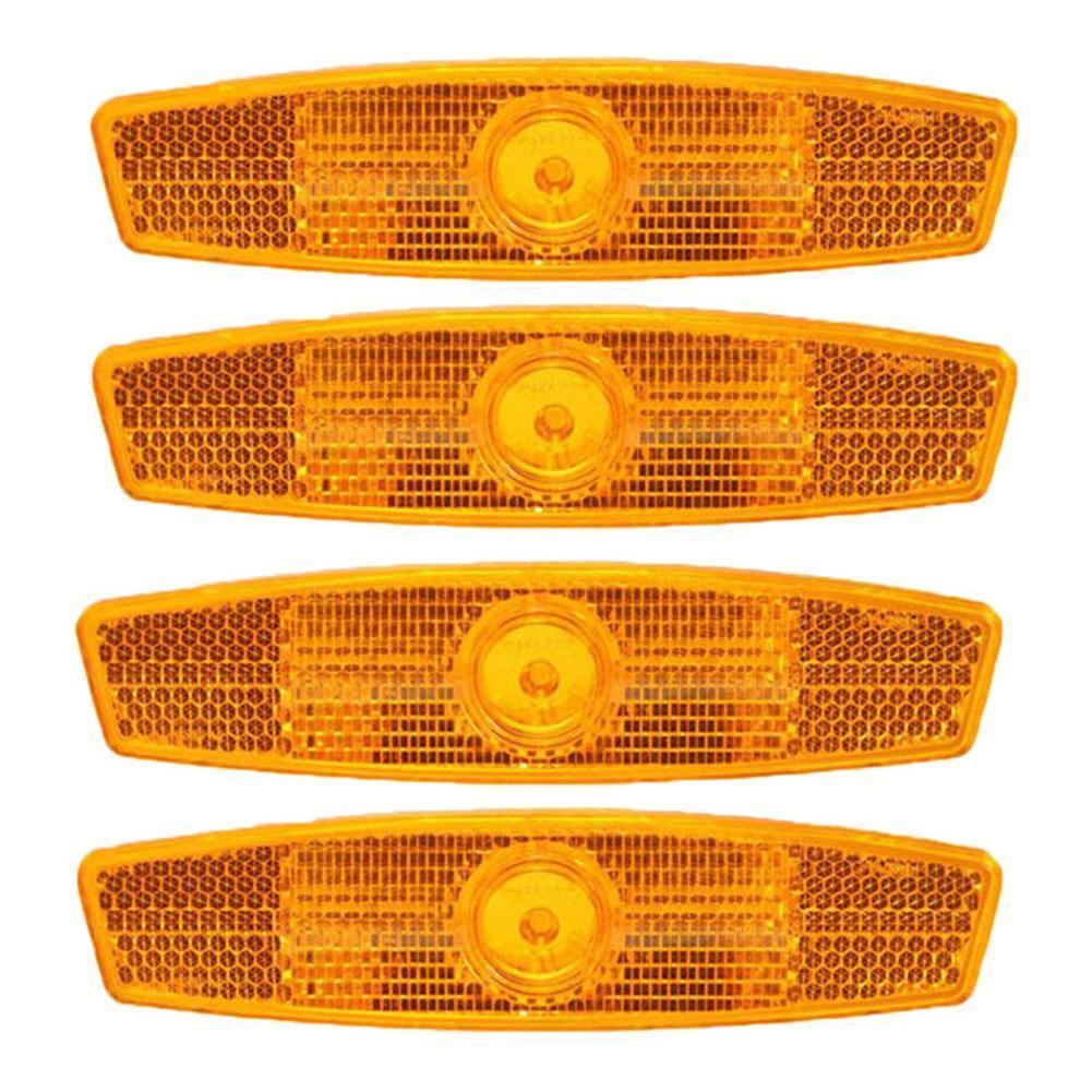 4 Stuks Geel Mountainbike Spaken Reflecterende Strips Reflector Verlichting Fiets Wiel Verlichting Fiets Lichten Reflectoren Spoke