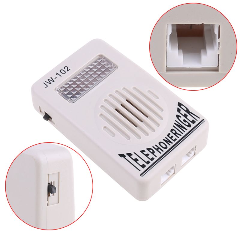 Anillo amplificador de teléfono, timbre de luz estroboscópica, sonido Extra fuerte, colgante de pared