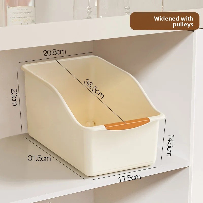 Oppbevaringskurv for baderomskjøkkenskap diverse snacks krydderkurv hylle hjem organisering kurv plastmateriale: Gul