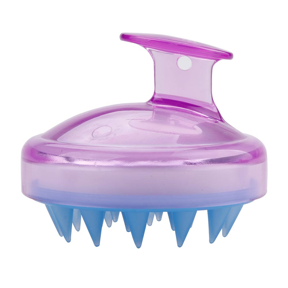 Hoofdhuidborstel haarkam hoofdhaar hoofdhuidmassager shampoo borstel wassen roterende haarborstel highlight kam meridiaan massage kammen: Puntige paarse