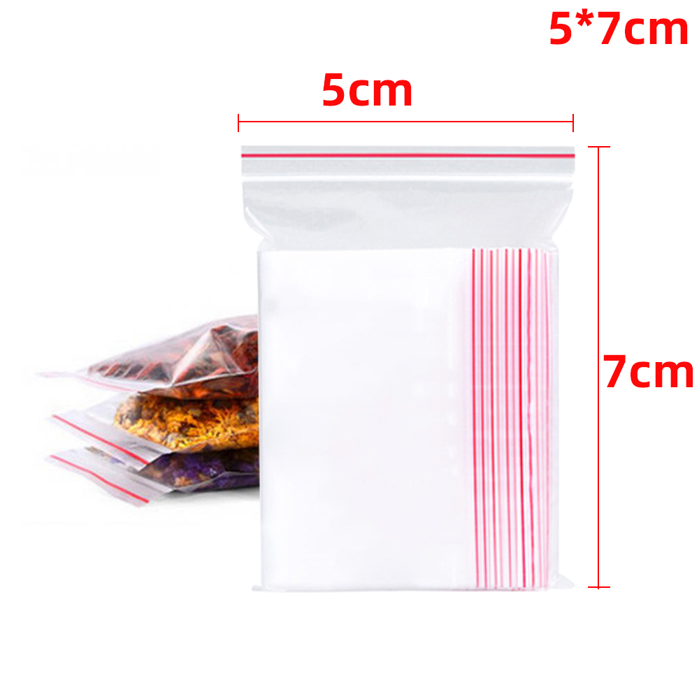 100-500 sztuk Resealable plastikowe torby na zamek błyskawiczny Self Seal wyczyść worek foliowy opakowanie do przechowywania żywności woreczki próżniowe świeże torba organizer: 500PCS / 5x7cm