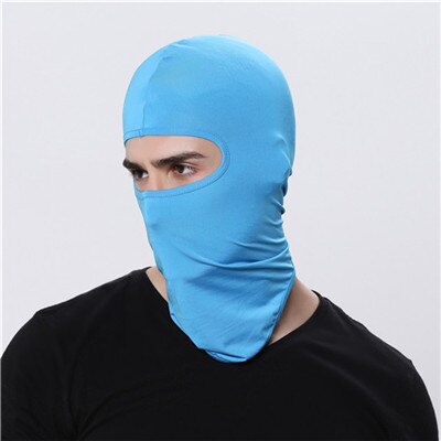 Sports Headscarf Neck Motorcycle Face Mask Winter Warm Ski Snowboard Wind Cap Outdoor Cycling Balaclava Hat: Sky Blue