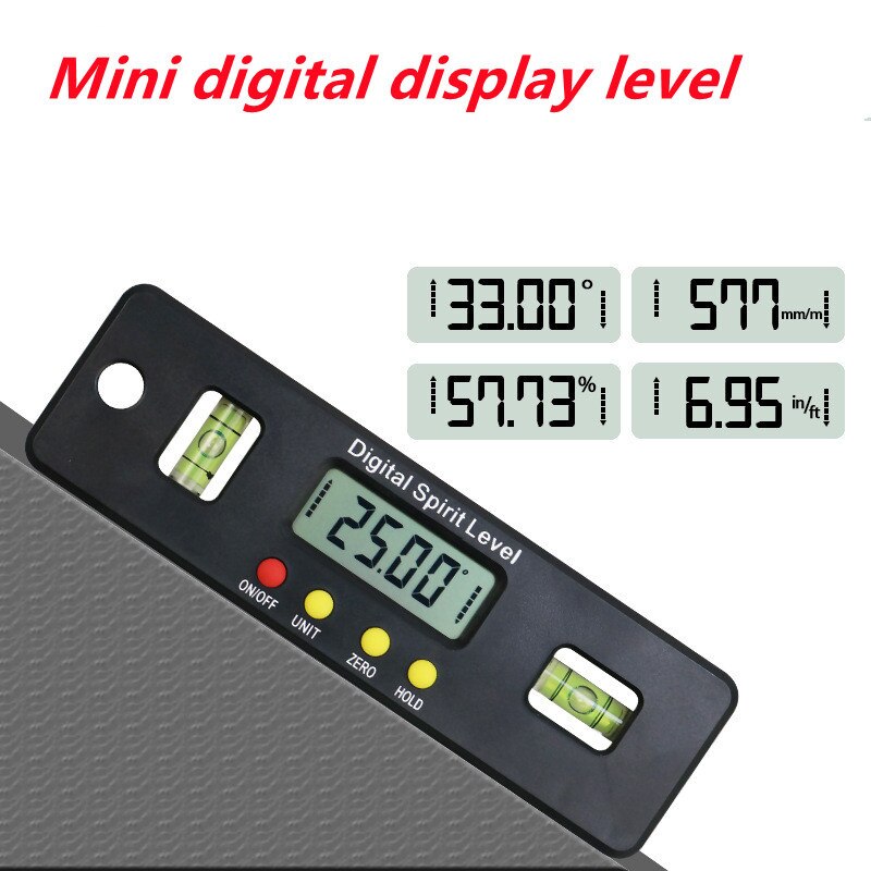 Level Inclinometer Magnetic Electronic Digital Display Level Rule LED Display Horizontal Inclinometer for Home Renovation