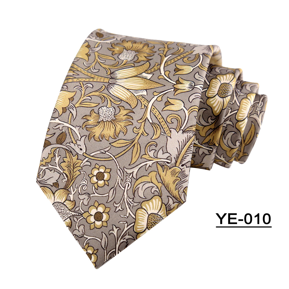 Corbata para hombre de 8CM, patrones de estampado, corbatas clásicas para hombre, novio, tacto manual, poliéster, Floral, accesorios de boda de negocios: Azul cielo