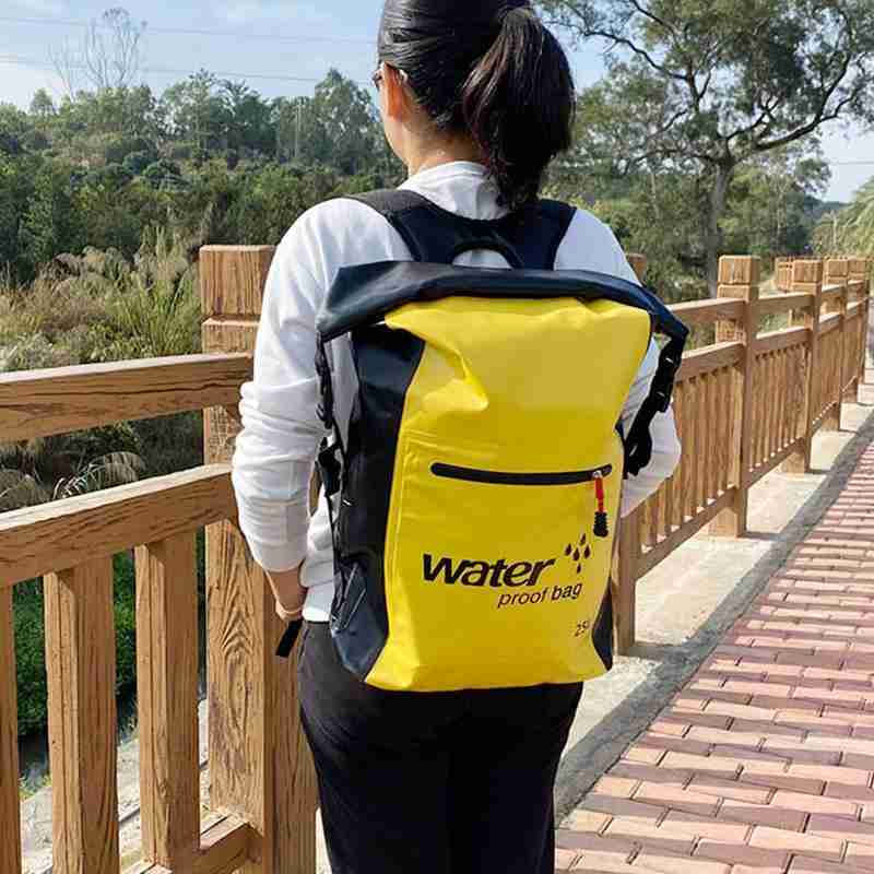 Bolsa de natación impermeable para exteriores, mochila de almacenamiento de 25L, para Rafting, canoa, kayak, río, 530g