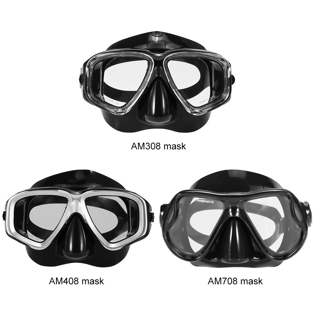 Voksne dykkermaske dykkermaske undervanns snorkelsett anti-tåke snorkelbriller svømmemaske glass menn kvinner dykkebriller