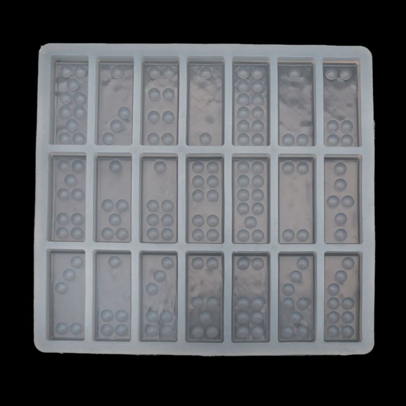 Silikone domino skimmel chokolade kage slik polymer ler domino epoxyharpiks skimmel domino spil casino sjov kunst håndværk: Hvid