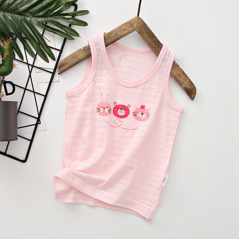 Zomer Meisjes Bloemen Tanks Mouwloze Tops Kids Kleding Katoen Printing Vest Baby Tiener Singlets Kinderen