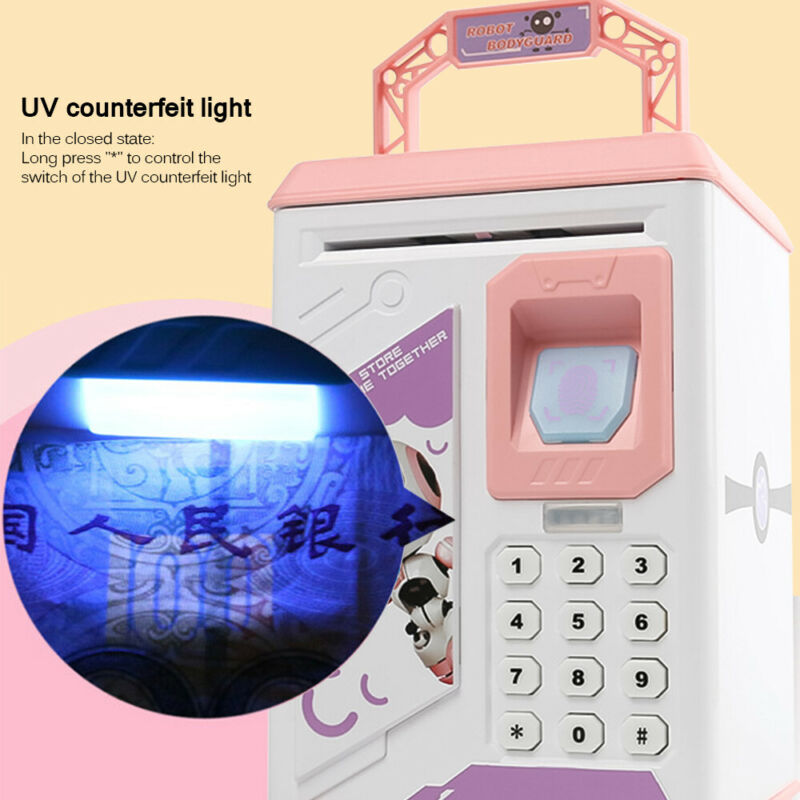 Atm Mini Spaarpot Veiligheid Wachtwoord Kauwen Coin Cash Storting Machine Cadeau Voor Kinderen Kids Elektronische Spaarpot