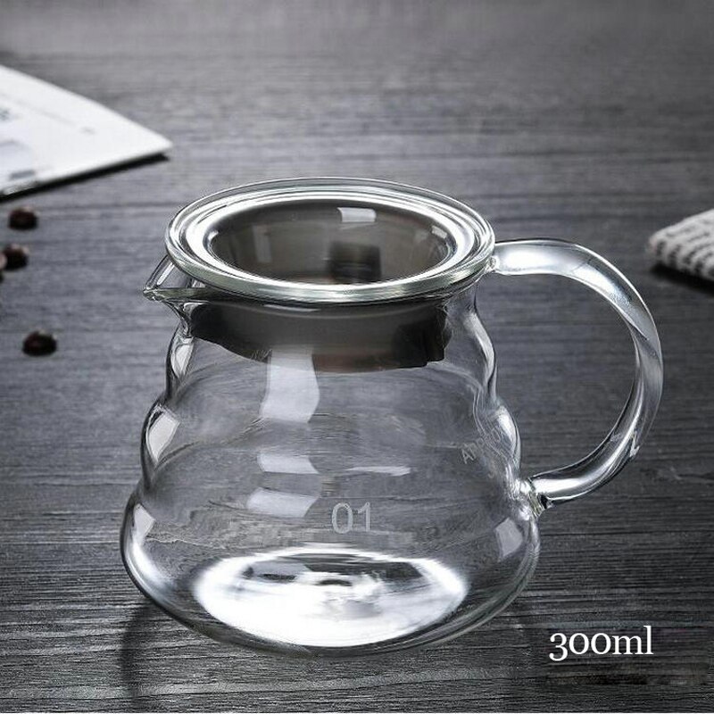 300ml500ml700ml Pour Over Coffee Pot Glass Gooseneck Kettle Dripper with Range Coffee Server Espresso Coffe Maker for Barista