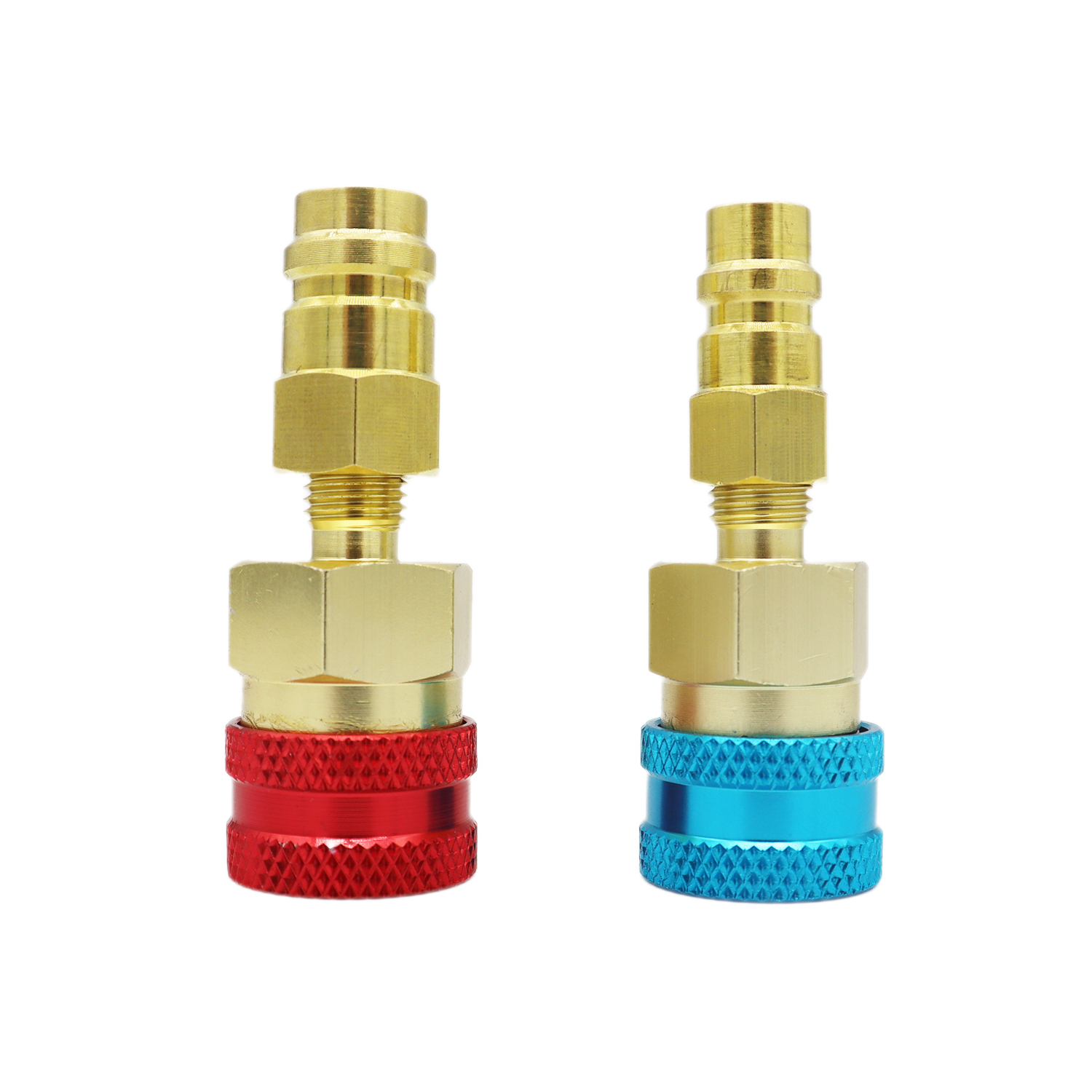 Adapter Snelkoppeling Voor R1234YF Naar R134A Hoge Lage Kant Adapter Fitting Connector Auto Airconditioning Fitting Auto Gereedschap: Oranje