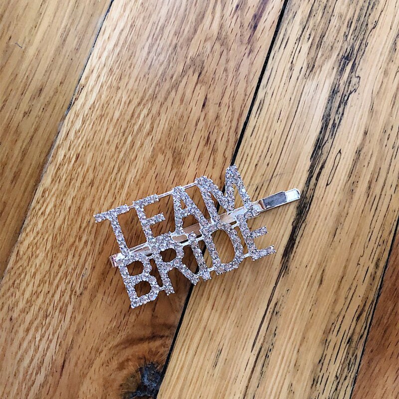 Bridesmaid team bride to be Hair Clip Hairpin Wristband Bracelet wedding bridal shower Bachelorette hen Party decoration: team bride