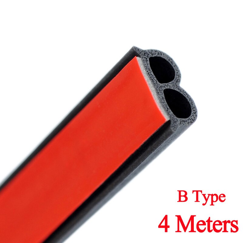 P/B/D Type Afdichting Geluidsisolatie Anti-Kras Rubber Afdichtingen Voor Auto Deur Kofferbak Motor: 4M B Type