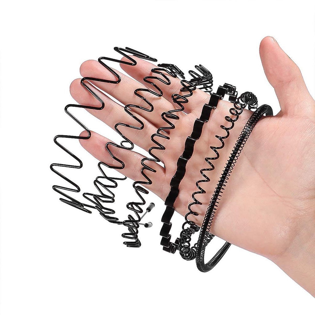 Diadema de Metal Invisible negra Simple, aro deportivo Unisex para el pelo, diadema para lavarse la cara, accesorios para el cabello para mujer