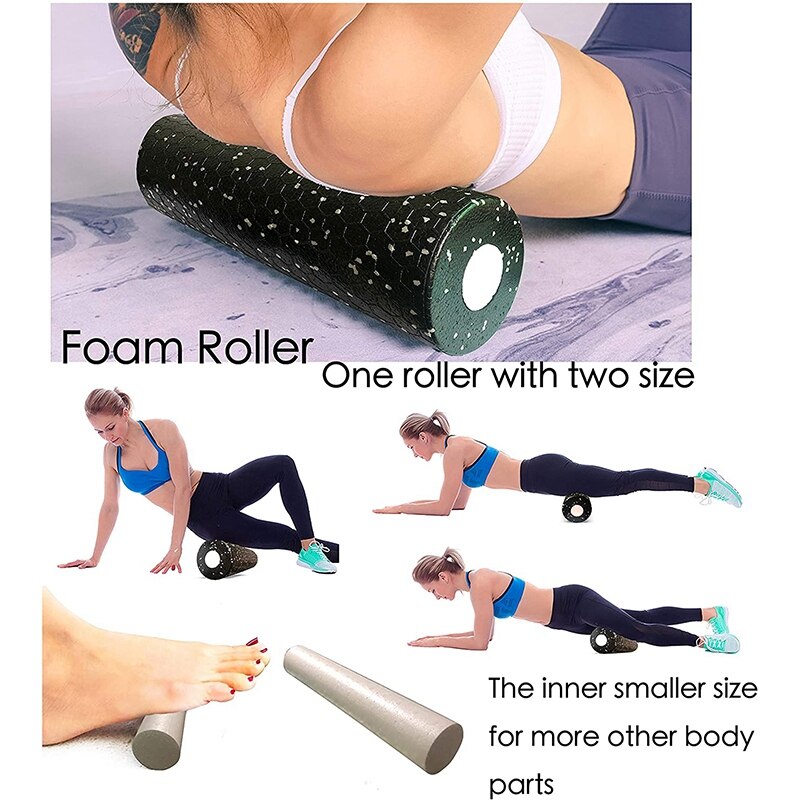 Trigger point foam roller sæt høj densitet massage rulle peanut kugle til nakke ryg muskler dyb væv massage