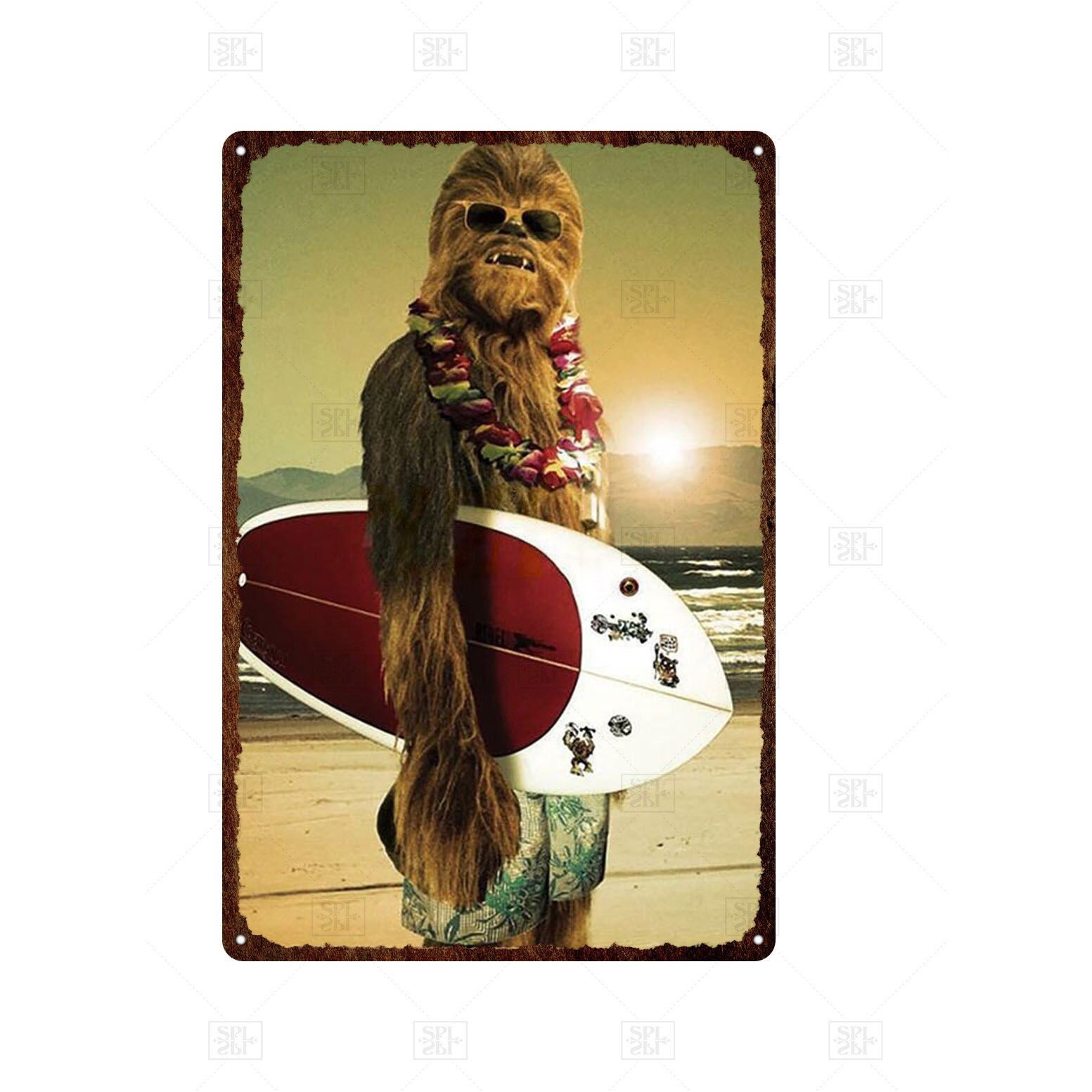 Tiki Bar Wall Decor Metal Sign Plaque Metal Summer Tiki Sign Metal Plate for Tiki Bar Beach Bar Decorative Iron Painting: TH0455