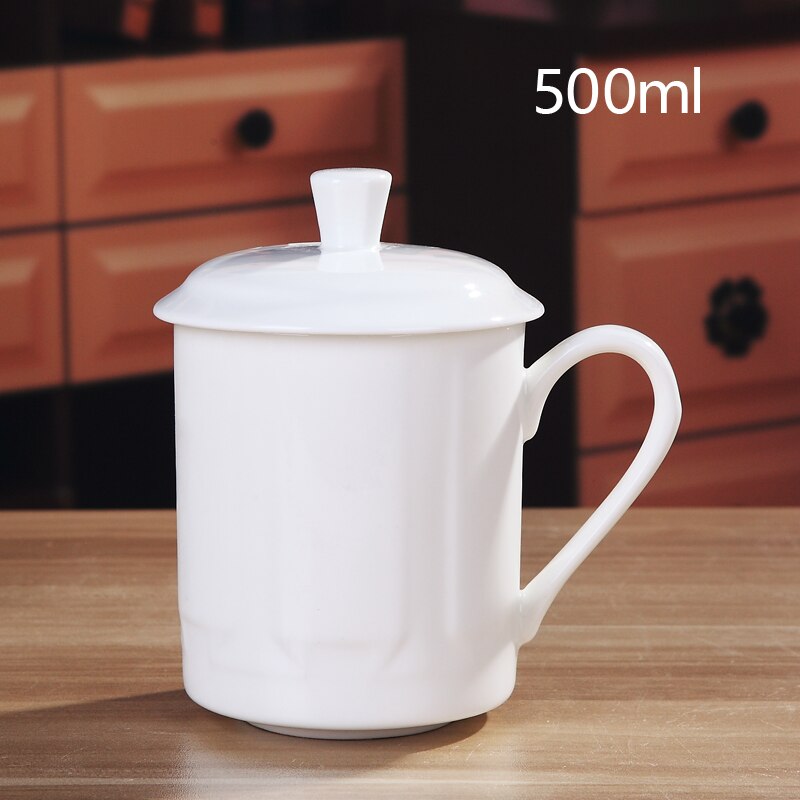 500ml Handmade Dragon Jingdezhen Bone China Tea Mug with Lid Ceramic Tea Infuser Tea Cup Office Water Cup Mug Drinkware: A