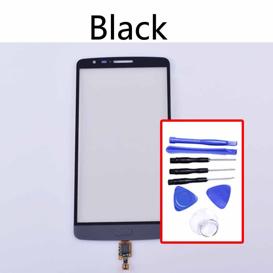 For LG G3 Stylus D690 D690N Touch Screen Digitizer Front Glass Panel Sensor Replacement: Black-With tool