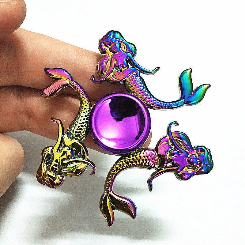 043 Fidget Spinner Metal Rainbow Dragon Hand Finger Spinners Autism ADHD Focus Anxiety Relief Stress