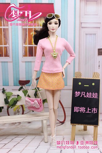 30cm Doll Dress Clothes suit for licca For ob24 ob27 Doll for Mengfan Doll Accessories Baby Toys Best Girl': Red