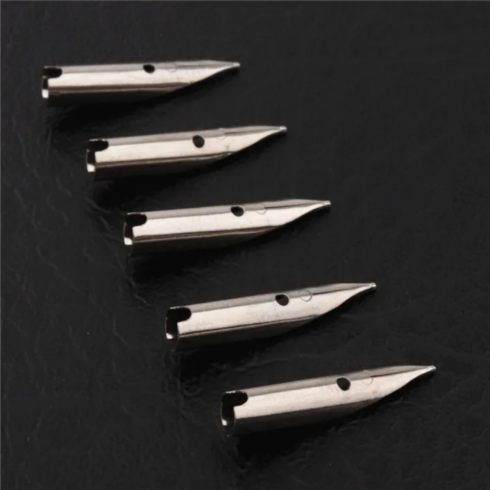 Pluma estilográfica Universal 0,38, plumas de tinta dorada de iridio, recambios estándar para Escribir caligrafía, muchos artículos de papelería, 5 uds.