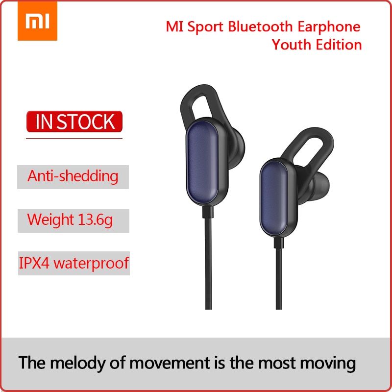 Originele Xiaomi Sport Bluetooth Jeugd Editie Oortelefoon IPX4 Waterdichte Bluetooth Oordopjes Build-In Mic Handenvrij Oortelefoon