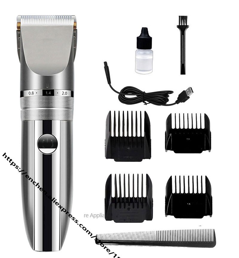 Enchen Mannen Kids Tondeuse Kapper Professionele Cordless Clipper Usb Snelle Lading Kapsel Machine Keramische Blade Baard Trimmer: Yw H1 Set1