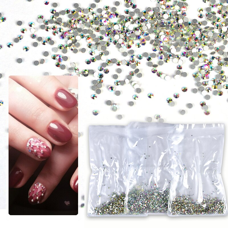 1440 Stks/zak Vele Kleuren Zircon Steentjes Micro Strass Mini Nail Art Rhinestones Nail Decorations