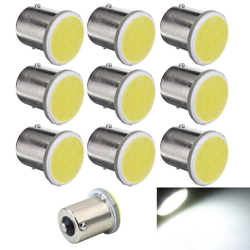 10pcs Led Lampen BA15S 1156 1157 P21W 6000k COB 12 SMD Chips 12V Universele Auto Remlicht backup Staart Knipperlichten Lamp