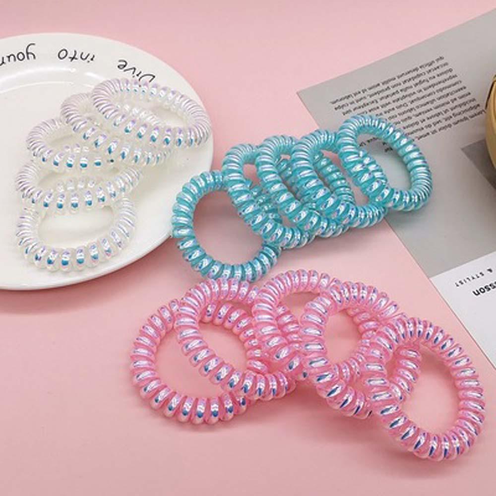 2 pcs goma para acessórios de cabelo anel de cabelo corda traceless feminino goma elástico faixas de cabelo para mulheres goma telefone fio scrunchy