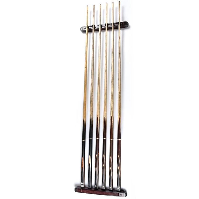 1 par biljardreholderholder veggmontert 6 cue sticks snooker tilbehør biljard cue rack