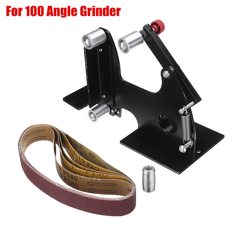 Drillpro Angle Grinder Belt Sander Attachment Metal Wood Sanding Belt Adapter Use 100 Angle Grinder For Polishing Wood Metal