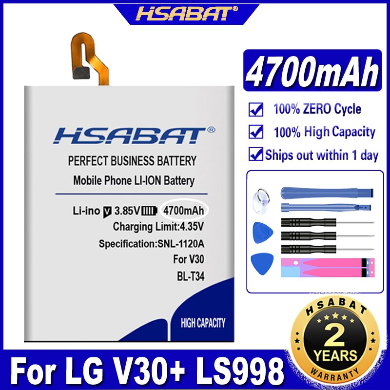 HSABAT 4700mAh BL-T34 Battery for LG Sprint V30+ LS998 V30 V30A H930 H932
