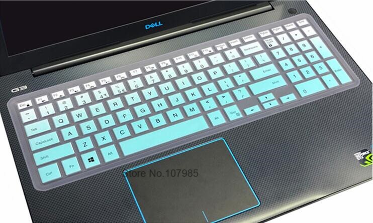 Soft Silicone laptop keyboard cover skin For Dell Inspiron Vostro 15 3000 series 15.6 5000 series 15 7000 series: Gradualskyblue