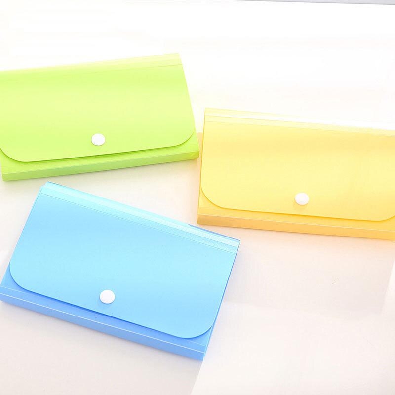 File Document Bag 12 Layers Pouch Bills Folder Card Organizer Fastener Office Mini Package UY8