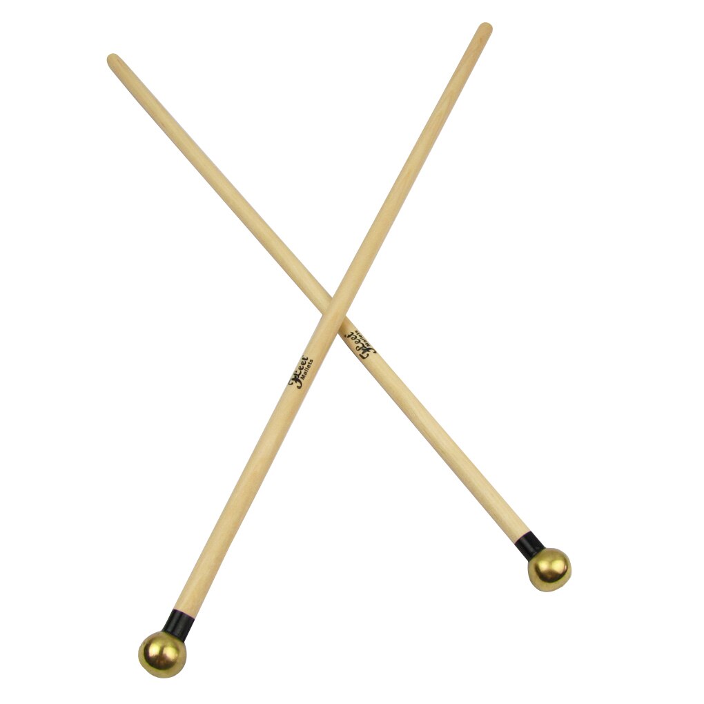Nouveauté 1 paire bâtons de maillets Xylophone maillets Glockenspiel baguettes de percussions pilons manche érable tête laiton accessoires de tambour