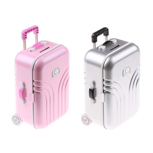 Roze/Zilver Reizen Set Koffer Voor Pop 18 In Meisje Pop