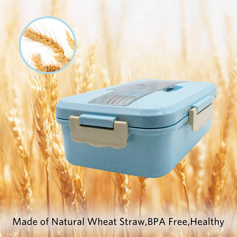 Lunch Box Food Container Bento Box Beheizten Lunchbox Kinder Lunchbox Snack Stroh Weizen Koreanische Versiegelt Student Kunststoff Box für Lebensmittel