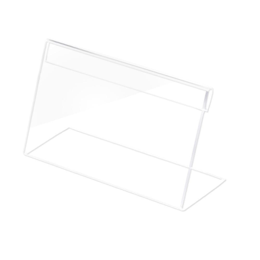 1PC 1.5mm Acrylic Clear Plastic Desk Sign Label Frame Holders Stand Card Acrylic Display Paper Frame Label Tag Holder Price Q8X6: 120X80mm