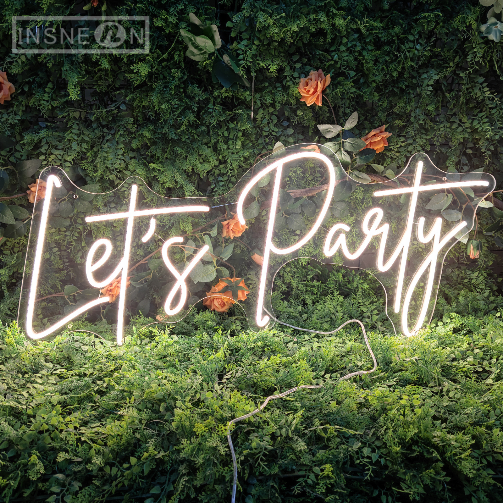 Lets Party Neon Sign LED-verlichting voor kamermuur Bruiloft Verjaardag Bachelorette & Engagement Kunstdecoratie Nieuwjaar Kerstdecoratie