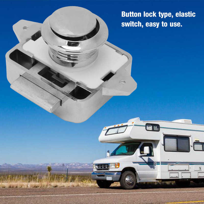 Verrou de sécurité à boutons poussoirs pour portes et tiroirs de camping-Car, 3 pièces