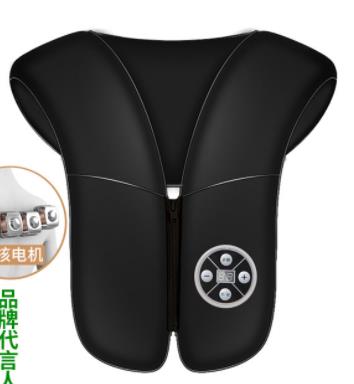 HANRIVER Electric Neck Shoulder Knocking Massager Shawl Cervical Back Waist Lumbar Massage Cape Device Health Care 4 KnockHeads: UK / black